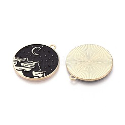 Eco-Friendly Alloy Enamel Pendants&nbsp;ENAM-Q437-038-NR
