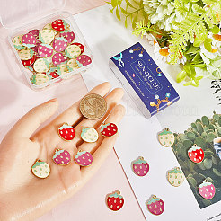 42Pcs 3 Colors Light Gold Plated Alloy Enamel Pendants&nbsp;FIND-SC0013-21