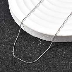 0.6MM Brass Box Chain Necklaces&nbsp;NJEW-G341-01P