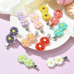 Cute Daisy Resin Alligator Hair Clips&nbsp;PHAR-JH00097