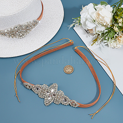 2Pcs Cowhide with Rhinestone Hat Band&nbsp;HJEW-ME00030