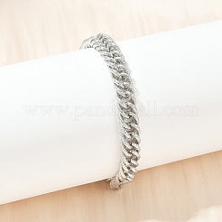 304 Stainless Steel Curb Chain Bracelets for Women Men&nbsp;BJEW-Z143-03P