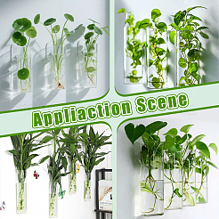 8Pcs Glass Wall-mounted Vase&nbsp;AJEW-WA0001-86