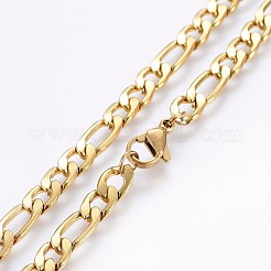 304 Stainless Steel Figaro Chain Necklaces&nbsp;NJEW-O102-16G