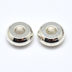 Brass Flat Round Spacer Beads&nbsp;X-KK-M085-13S-NR