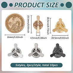 10Pcs 5 Styles Zinc Alloy Pin Brooches&nbsp;JEWB-FG0001-46