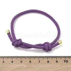 Adjustable Nylon Round Milan Cord Slider Bracelet Making&nbsp;FB-H001-01G-13