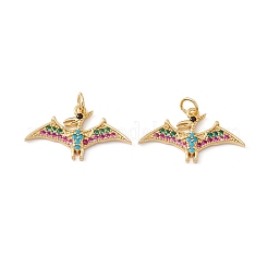 Rack Plating Brass Micro Pave Colorful Cubic Zirconia Pendants&nbsp;ZIRC-C040-48F-G