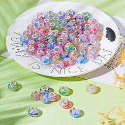 80pcs 8 styles Opaque Acrylic & Resin European Beads&nbsp;DIY-TA0009-38