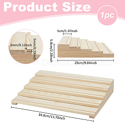 1Pc 5-Tier Wood Earring Display Card Organizer Riser Stands&nbsp;ODIS-PH0002-01