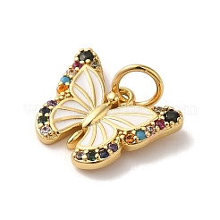 Brass Micro Pave Cubic Zirconia Pendants&nbsp;KK-K358-04KCG