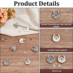 8Sets 2 Colors Zinc Alloy & Resin Coin Screw Rivet&nbsp;FIND-CP0003-39