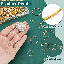 300Pcs 5 Styles Brass Linking Rings&nbsp;KK-PH0011-45G