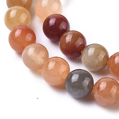 Natural Golden Silk Jade Beads Strands&nbsp;X-G-L538-034-6mm