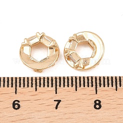 Brass Micro Pave Cubic Zirconia Pendants&nbsp;KK-L261-17G-01