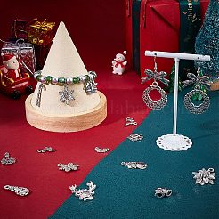 64Pcs 16 Style Tibetan Style Alloy Pendants&nbsp;FIND-SC0004-76