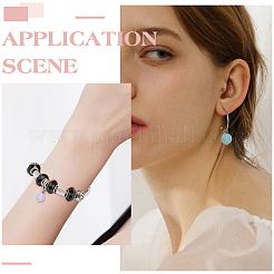 160Pcs Frosted Transparent Glass Charms&nbsp;PALLOY-ME00024