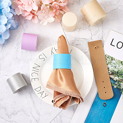 4Pcs 4 Color Adjustable Imitation Leather Napkin Rings&nbsp;AJEW-CF0001-11