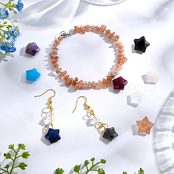9pcs 9 style Natural Mixed Gemstone Charms&nbsp;G-BC0001-18