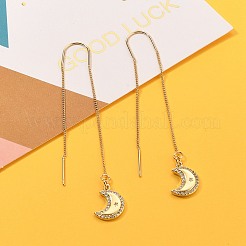 Brass Micro Pave Clear Cubic Zirconia Ear Threads&nbsp;EJEW-JE04292-01