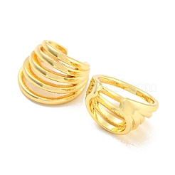 Rack Plating Brass Multi Lines Cuff Earrings&nbsp;EJEW-A028-53G