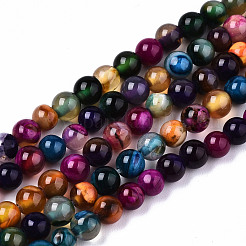 Natural Fire Crackle Agate Beads Strands&nbsp;G-S359-230