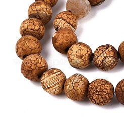 Natural Dragon Veins Agate Beads Strands&nbsp;G-N357-12A-01