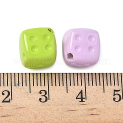 Spray Printed Opaque Acrylic Beads&nbsp;OACR-P031-01B