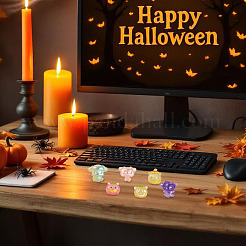 20Pcs 2 Styles Halloween Luminous Resin Display Decoration&nbsp;DJEW-TA0001-34