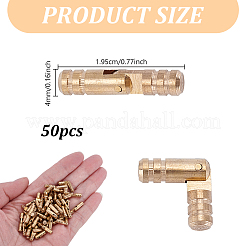 Brass Cabinet Drawer Butt Hinges Connectors&nbsp;KK-WH0045-110