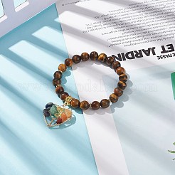 Natural Tiger Eye Stretch Bracelet&nbsp;BJEW-JB08747-03