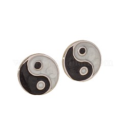 Retro Chinese Style 304 Stainless Steel Flat Round with Yin-yang Stud Earrings&nbsp;MT2482-1