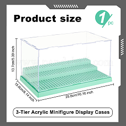 3-Tier Acrylic Minifigure Display Cases&nbsp;ODIS-WH0019-10B