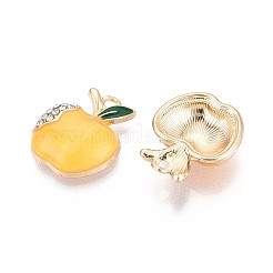Rack Plating Alloy Crystal Rhinestone Enamel Pendants&nbsp;PALLOY-T091-29A
