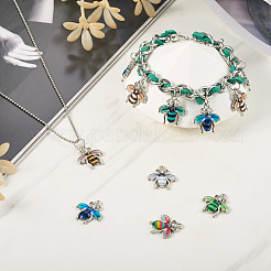 60Pcs 12 Colors Alloy Enamel Pendants&nbsp;ENAM-TA0001-61