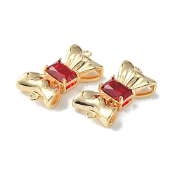 Brass Pave Cubic Zirconia Connector Charms&nbsp;KK-L208-01G-01