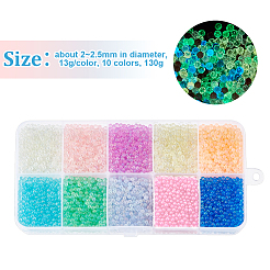 130G 10 Colors Luminous Bubble Beads&nbsp;SEED-OC0001-07