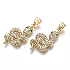 Brass Micro Pave Cubic Zirconia Pendants&nbsp;ZIRC-S067-037-NF