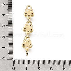 Brass Pave Cubic Zirconia Flower Connector Charms&nbsp;CU-E002-07G