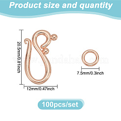 100Pcs Tibetan Style Hook and Eye Clasps&nbsp;FIND-GO0003-01RG