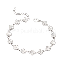 Cross Alloy Link Bracelets for Women&nbsp;BJEW-JB12025