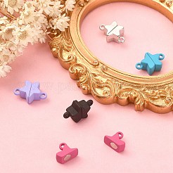 5 Sets 5 Colors Star Alloy Magnetic Clasps&nbsp;PALLOY-YW0001-29