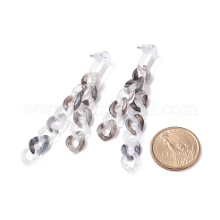 Acrylic Curb Chain Tassel Dangle Stud Earrings for Women&nbsp;EJEW-JE04767-02