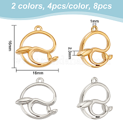 8Pcs 2 Colors Ion Plating(IP) 304 Stainless Steel Pendants&nbsp;STAS-UN0045-45
