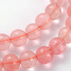 Cherry Quartz Glass Beads Strands&nbsp;X-GSR6mmC054