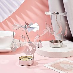 Iron Rotating Tealight Candle Holder&nbsp;AJEW-FG0001-19P