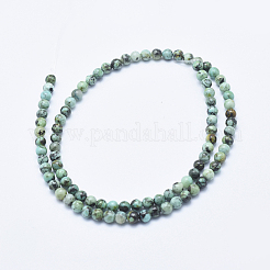 Natural African Turquoise(Jasper) Beads Strands&nbsp;G-E444-47-4mm