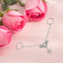 2Pcs Bat with Spider Web Alloy Shoe Charms Chains&nbsp;FIND-AN0001-05