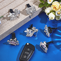 Alloy Rhinestone Car Air Vent Clips&nbsp;HJEW-OC00244