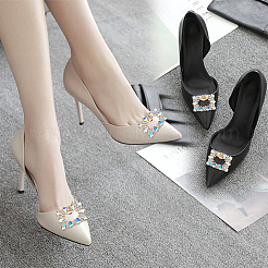 2Pcs Alloy & Glass Shoe Buckle Clips&nbsp;AJEW-WR0002-33